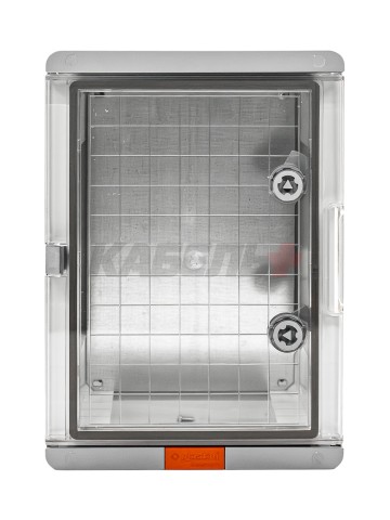 Пластиковый корпус 350х250х150 (ВхШхГ) прозрачная дверь, с монтажной платой, Design Pro Series IP67