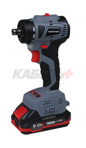 Аккумуляторный бесщеточный шуруповерт со сменными насадками E0250 PROFIPOWER MKBL-18BM (18В, 45Нм, Li-ion-2шт, 2.0Ач, 0,8-10мм, бита, З/У,в кейсе)