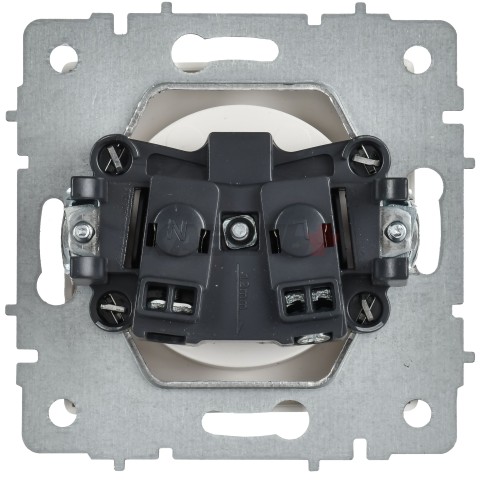 BRITE Розетка 1-местная без заземления без защитных шторок 10А РС10-1-0-БрАБ арктический белый IEK