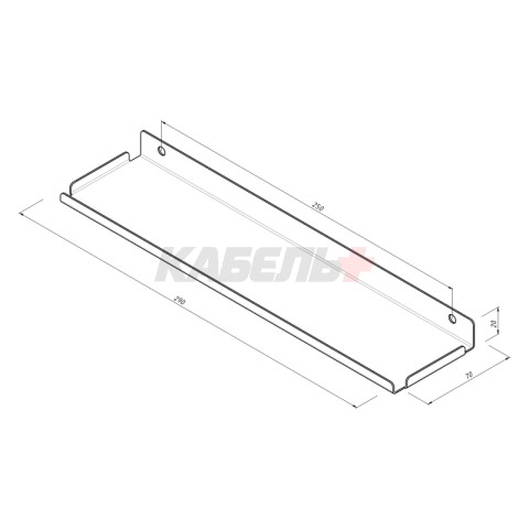 Полка для хранения 290x70мм, металлическая, настенная, черная REXANT