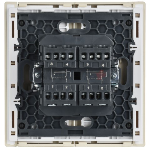 FORTE&PIANO Выключатель 2-клавишный перекрестный 10А FP409 ваниль IEK
