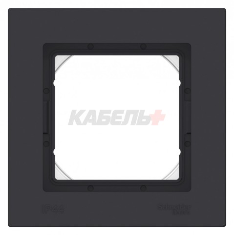 ATLASDESIGN AQUA 1-постовая РАМКА, IP44, КАРБОН