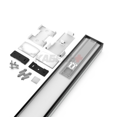 Св-к светодиодный матовый Gauss IP40 1190x60x36мм 36W 3600Лм 4000K Shop Lighting черный 1/20