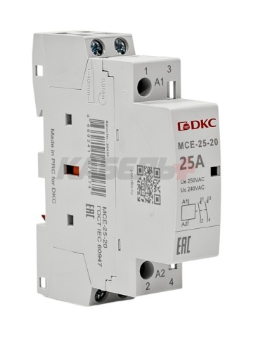 Контактор модульный YON max типа MCE, 2P, 25A, 240В, 2НО DKC