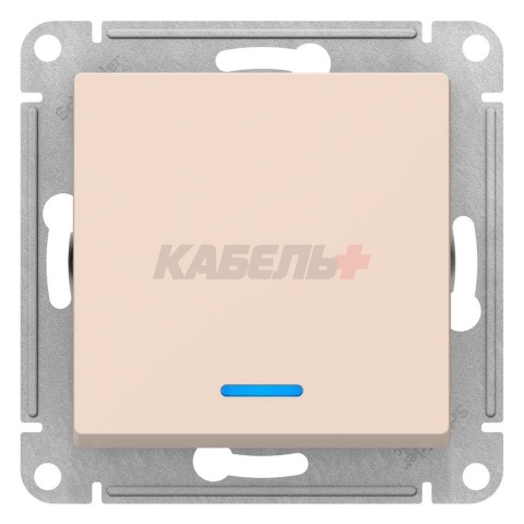 Переключатель 1-клавишный с подсветкой Schneider Electric AtlasDesign ATN000263 Бежевый