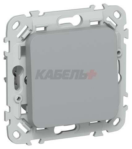 FLITE Выключатель 1-клавишный 10А ВС11-1-0-ФлС серый IEK