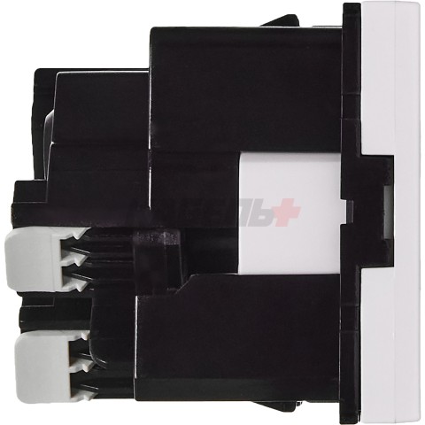 Розетка 45град с заземляющим контактом без защитной шторки и безвинтовым зажимом (2 модуля) белая