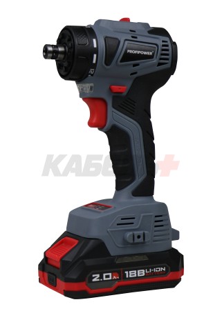 Аккумуляторный бесщеточный шуруповерт со сменными насадками E0250 PROFIPOWER MKBL-18BM (18В, 45Нм, Li-ion-2шт, 2.0Ач, 0,8-10мм, бита, З/У,в кейсе)