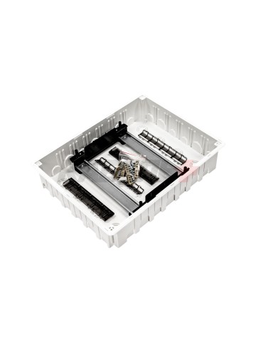 Щиток 24 мод встраиваемый FRAME, белый, с прозрачной дверцей, с 4 шинами PEN (2шт на 8 отв. и 2шт на 6 отв.)