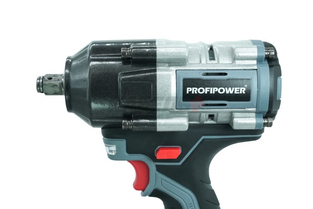 Аккумуляторный бесщеточный ударный гайковерт E0186 PROFIPOWER T-900N (20В, Li-ion-1шт, 4.0Ач, 900Нм, ударные головки 17/19/21мм, З/У, в кейсе)