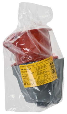 Розетка стационарная ССИ-125 3Р+РЕ+N 32А 380-415В IP44 IEK