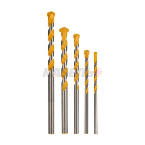 Набор сверл по бетону 4-5-6-8-10мм, пластиковый кейс KRANZ