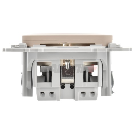 FLITE Розетка с заземлением с защитными шторками безвинтовое крепление 16А РСш11-1-ФлЛ льняной IEK