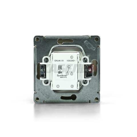 ARTGALLERY 1-клавишный ПЕРЕКЛЮЧАТЕЛЬ IP44, 10АХ, механизм, АЛЮМИНИЙ