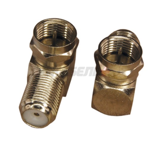 Переходник угловой штекер F – гнездо F REXANT