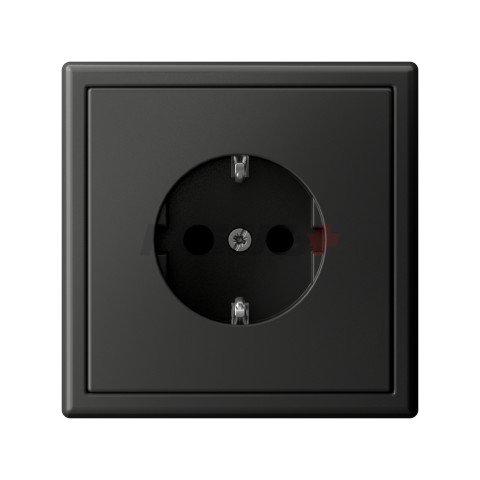 ARTGALLERY РОЗЕТКА с заземлением со шторками, 16А, механизм, быстрозажим. клем., БАЗАЛЬТ