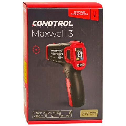 Пирометр инфракрасный Maxwell 3 (Красный / -30 С ... +380 С / +-2 С / 2*ААА), CONDTROL