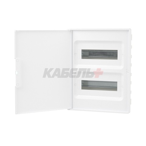 Щиток 24 мод встраиваемый FRAME, белый, с белой дверцей, с 4 шинами PEN(2шт на 8 отв. и 2шт на 6 отв) DKC