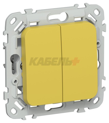 FLITE Выключатель жалюзи 10А ВЖ52-2-0-ФлЖК желтый карри IEK