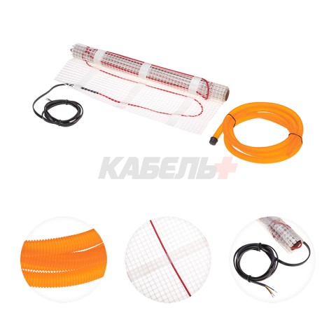 Теплый пол, нагревательный мат Classic RNX-11-1650 11м², 0,5х22м, 1650Вт двухжильный, с экраном REXA