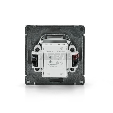 ARTGALLERY 1-клавишный ПЕРЕКЛЮЧАТЕЛЬ, сх.6, 10АХ, механизм, БЕЛЫЙ