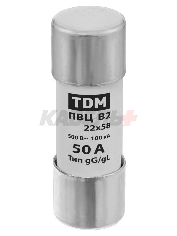 Плавкая вставка ПВЦ-В2 22х58 50А TDM