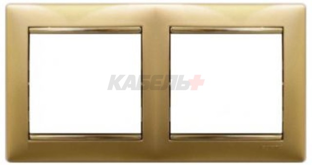 VALENA DIY Рамка 2-местная золото матовое
