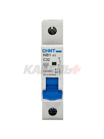 Автоматический выключатель NB1-63 1P 32A 6kA х-ка C (DB) (R)