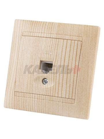 Розетка компьютерная RJ45 сосна "Лама" TDM