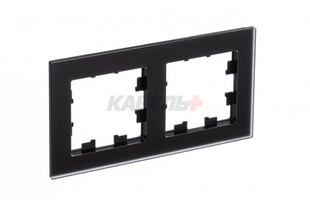 ATLASDESIGN NATURE 2-постовая РАМКА, МАТОВОЕ ОРГАНИЧЕСКОЕ СТЕКЛО ЧЕРНЫЙ