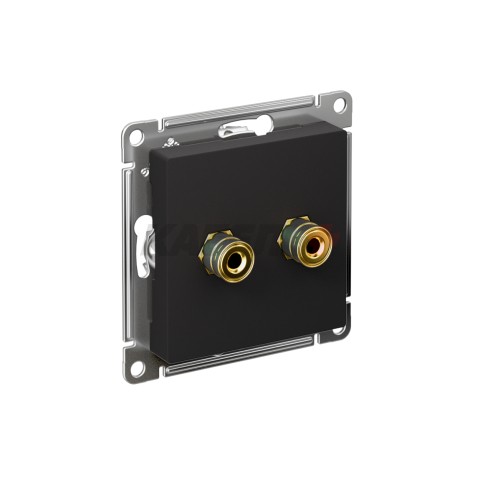 ATLASDESIGN АУДИОРОЗЕТКА двойная, КАРБОН