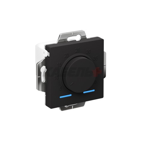 ATLASDESIGN ТЕРМОСТАТ электронный для теплого пола с датчиком, 10A, механизм, КАРБОН