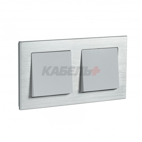 ATLASDESIGN NATURE 2-постовая РАМКА, МЕТАЛЛ СЕРЕБРО