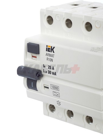 ARMAT Выключатель дифференциального тока R10N 4P 25А 30мА тип A IEK