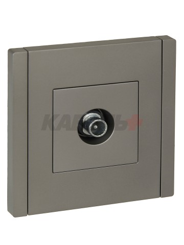 FORTE&PIANO Розетка TV проходная FP529 сталь IEK