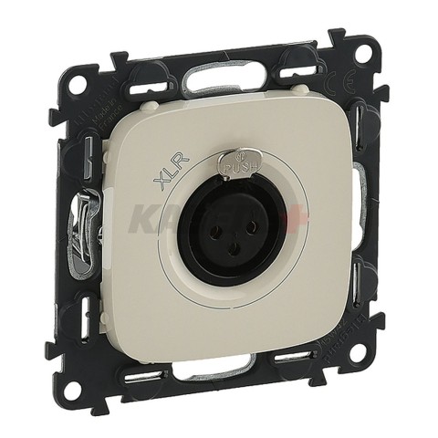 Valena Allure - Аудиорозетка с 3-контактным гнездом XLR, слоновая кость (инд. упаковка)