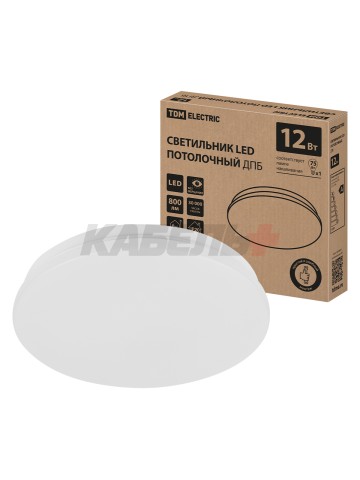 Светильник LED потолочный ДПБ 01, 12 Вт, 4000 К, Классика, TDM