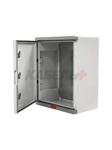 Пластиковый корпус 500х400х240 (ВхШхГ) серая дверь, с монтажной платой, Design Pro Series IP67