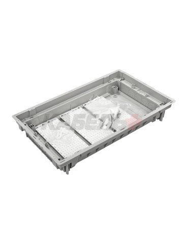 U36FP IT PL, Щит встраиваемый мультимедийный, 3 ряда, прозрач. дверца, IP30