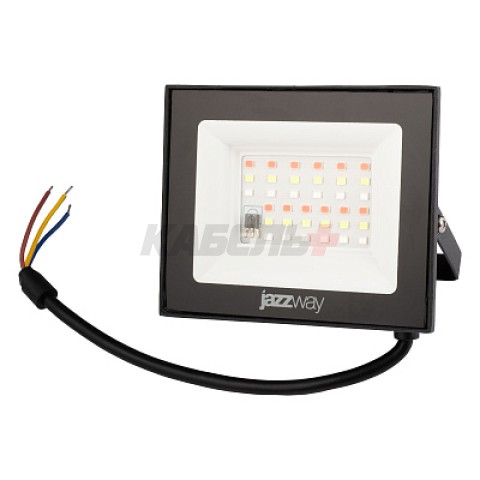 Прожектор светодиодный СДО PFL- 20W RGB-RC BL (New) IP65 Jazzway