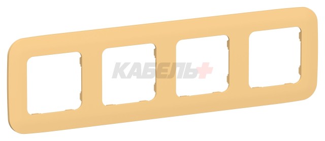 FLITE Рамка 4-местная РУ-4-А-ФлЗ золотарник IEK