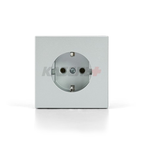 ARTGALLERY РОЗЕТКА с заземлением, 16А, механизм, быстрозажим. клем., АЛЮМИНИЙ