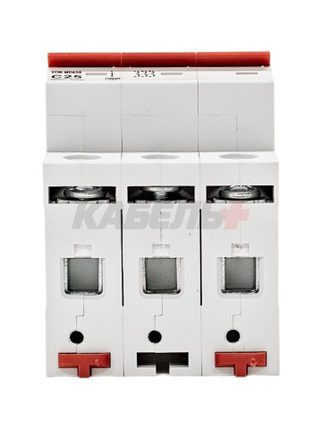 Автоматический выключатель YON max типа MD63S, 4,5кА, 3 полюса, хар-ка C, 25А DKC