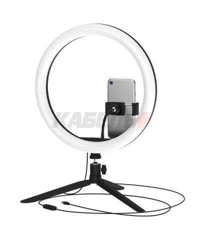 Светильник Gauss кольцевой 15W 800lm 3000-6500K 5V USB IP20 300*23мм черный дим пульт е LED 1/20
