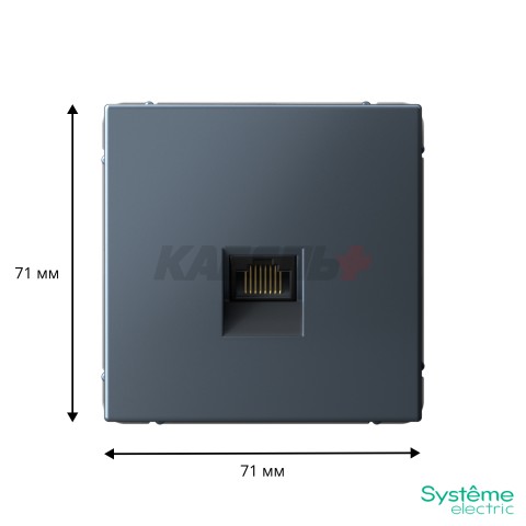 ARTGALLERY РОЗЕТКА компьютерная RJ45, кат. 6A, механизм, ГРИФЕЛЬ