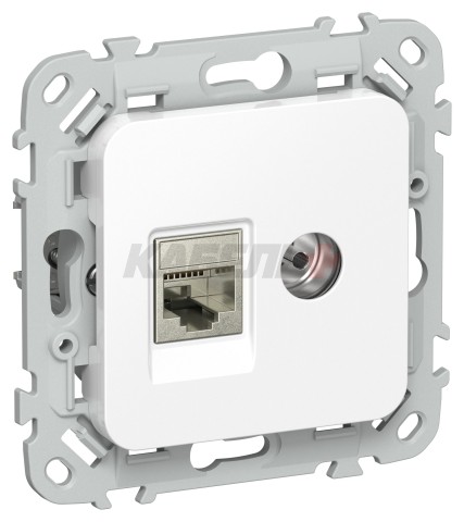 FLITE Розетка 2-местная RJ45/TV категория 5Е STP РКТВ5е-2-1-ФлБ белый IEK