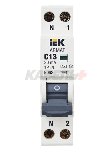 ARMAT Дифавтомат B06S 1P+NP C13 30мА тип A (18мм) IEK
