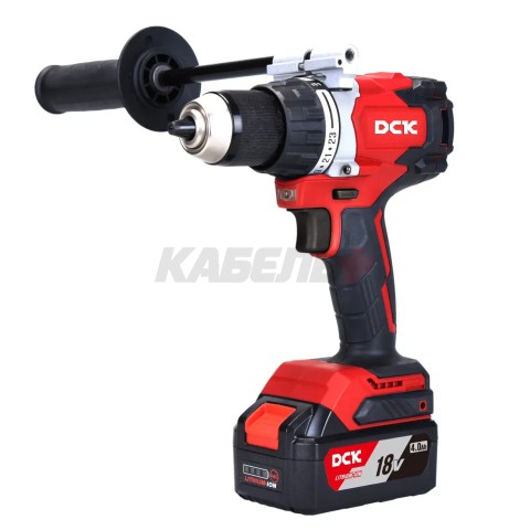 Дрель-шуруповерт аккум бесщеточная DCK KDJZ06-13, 18В, 2*4а/ч, 120нм кейс