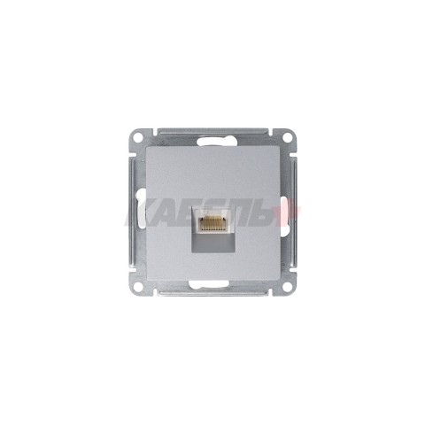 ATLASDESIGN РОЗЕТКА компьютерная RJ45 кат. 5e, механизм, АЛЮМИНИЙ