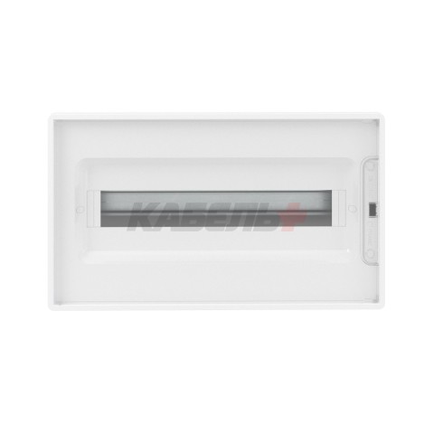 Щиток 18 мод встраиваемый FRAME, белый, с прозрачной дверцей, с 2 шинами PEN на 8 и 10 отв. DKC